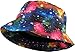 KBM-007 BLK Floral Galaxy Leaf Aztec Tropical Print Bucket Hat Summer Boonie Cap
