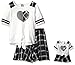 Dollie & Me Girls' Knit 3/4 Sleeve Top with Heart Applique and Woven Plaid Skirt