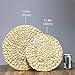 kilofly Natural Water Hyacinth Weave Placemat Round Braided Rattan Tablemats 11.8 inch x 2pc