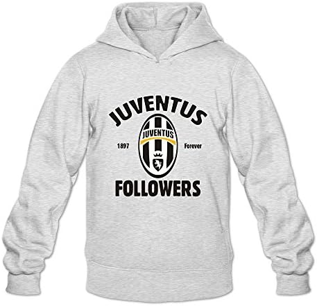 YOGUYA Men's 2016 UEFA Juventus Logo Hoodie Shirt Ash XXL