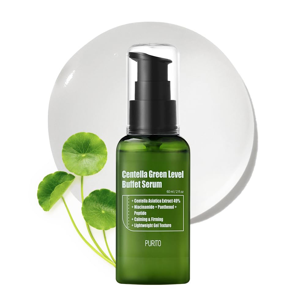 PURITO Centella Green Level Buffect Serum 60ml2 fl oz, serum for face, Centella Asiatica,Recovery facial SERUM,vegan