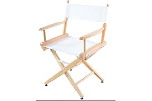 Filmcraft Short Director Chairs (Natural Frame/White Canvas)