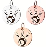 Bowling Charm, Personalized Engraved Stainless Steel Bowling Name Charm, DIY, Bowling Gift for Bowling Players, Bowling Jewelry