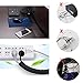 Black Computer Cable Management Wire Cover Electrical Cord Hider Solutions 2 PCS, VIWIEU Tangle Sprial Cable Tube with 4 Adhesive Cable Clips for TV Laptop Floor Home & Office
