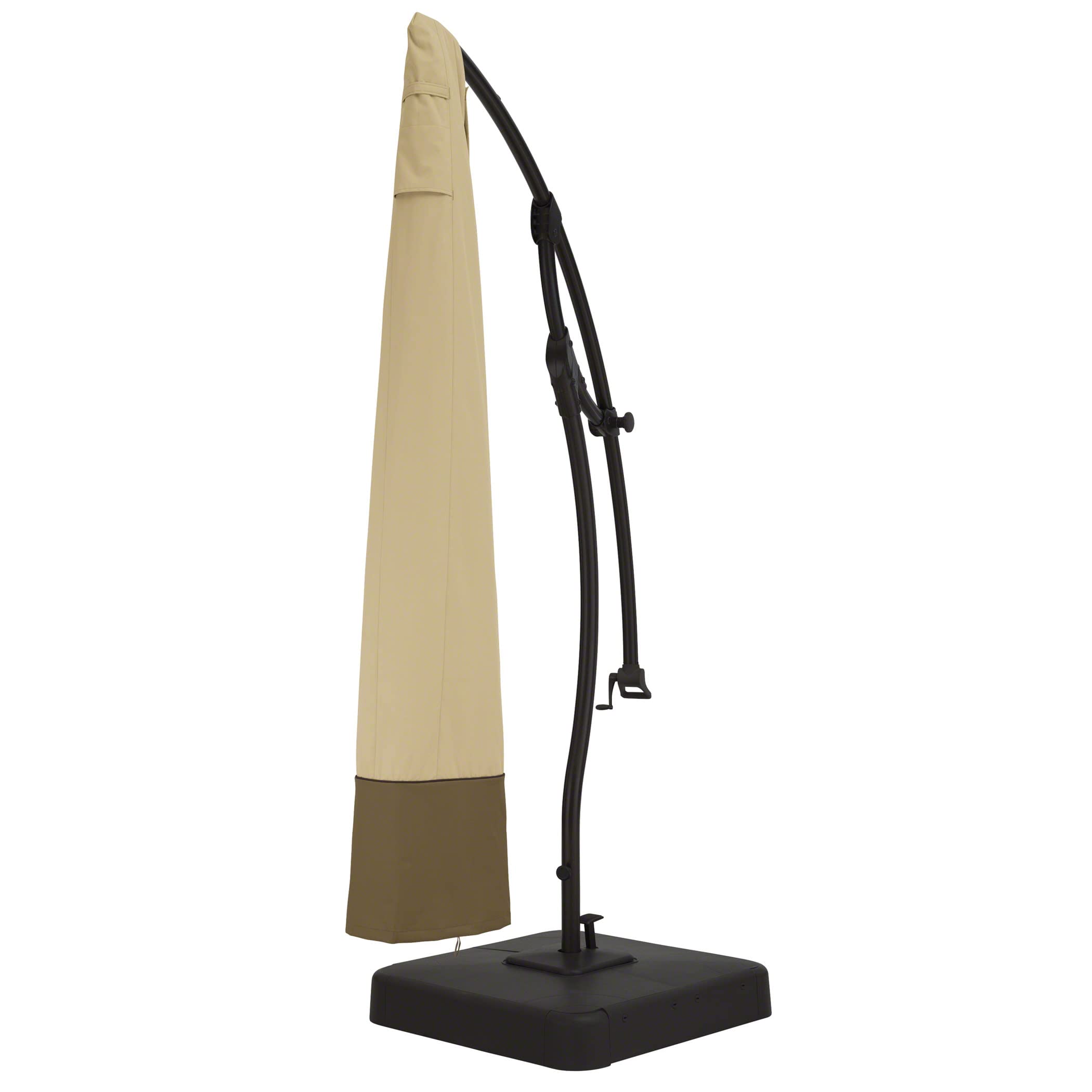 Classic Accessories Veranda Garden Offset Umbrella Cover, Pebble/Bark/Earth (396cm)