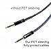 100ft - 1/2 inch PET Expandable Braided Sleeving – BlackBlue – Alex Tech Braided Cable Sleeve