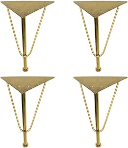 ZXL Pie de Soporte de Muebles Patas de Mesa de Acero Inoxidable Dorado