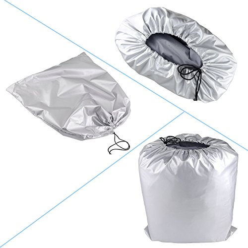 Breathable Universal Fit Car Cover All Weather Outdoor Indoor Full Waterproof Heat Sun UV Rain Snow Dust Resistant Covers (Fits Cars Up To 185 Inches, PEVA, Gray)