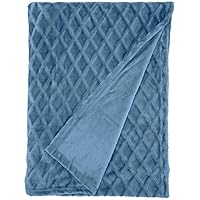 Northpoint Ardour Diamond Embossed Velvet Throw, 50" x 70", Slate