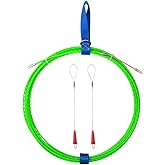 Fish Tape Wire Puller Through Wall Wire Threader Fish plus Fish Cable Fastener with Steel rope 49FT(4mm 15M)