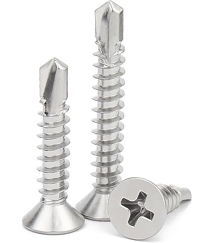 Lot De 120 Vis Auto-taraudeuses Acier Inox 410 - Tête Plate Phillips 4,8x16 Mm Pour Métal, Bois Et Plastique