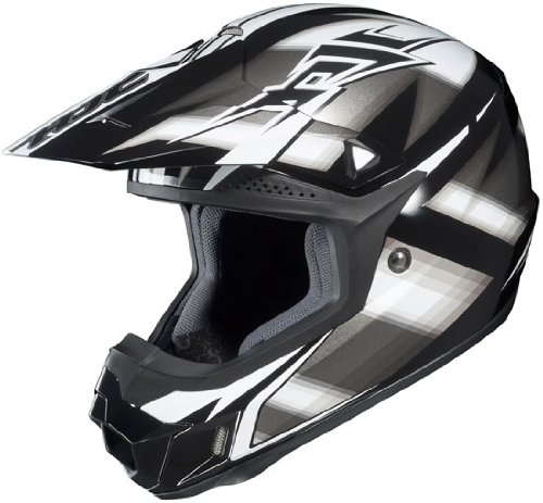 HJC Mens CL-X6 Motocross Helmet MC-5 Black/Silver/White Medium M