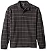 Van Heusen Men's Long Sleeve Jaspe Windowpane Polo