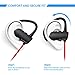 SoundPEATS Wireless Earbuds Sport In-Ear Secure Fit Bluetooth Headphones for Running with Microphone (6 Hours Play Time, Bluetooth 4.1, aptx, Sweatproof) - Q9A Red