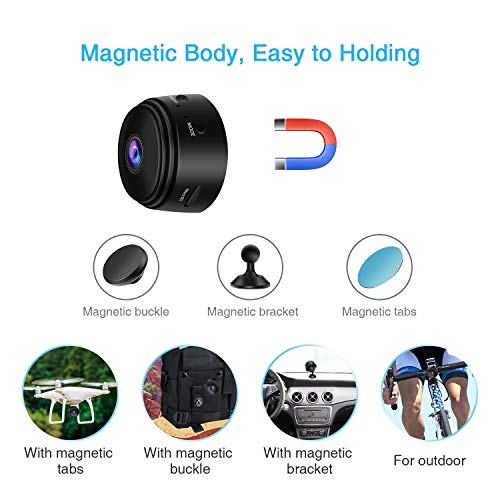 fomei Hidden Camera Spy Camera WiFi Wireless Full HD 1080P Security Camera Night Vision Motion Activated Indoor Outdoor Small Nanny Cam for Cars Home Apartment