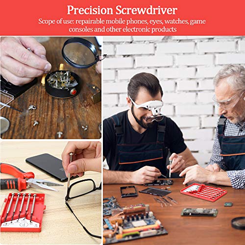 Hand Tool Repair Kit, Kingsdun 21 in 1 General Homeowner's Household Tool Set with Plastic Tool Box Storage Case for DIY