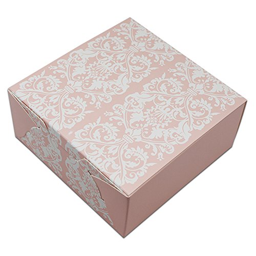 Colorful Kraft Paper Gift Decorative Treats Cookies Candy Packaging Boxes Paperboard Folding Homemade Soap Present Boxes for Christmas Birthday Wedding (4.5x4.5x2.0 inch(11.4x11.4x5 cm), 25 pcs)