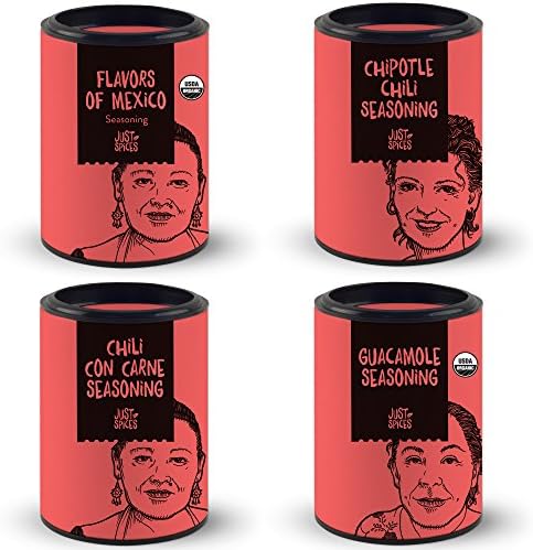 Mexican Spices Gift Set | Variety Box of 4 Essential Seasoning Blends for Cooking Mexican Food | Including Guacamole Seasoning - Chili con Carne - Chipotle - Flavors of Mexico