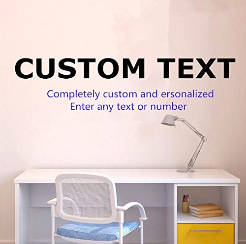 Completely custom and personalized - Enter any text or number Custom Vinyl Text Letterings Quotes Peel &amp; Stick Sticker Personalized Wall Decal Sticker Art Mural Home Dcor Quote