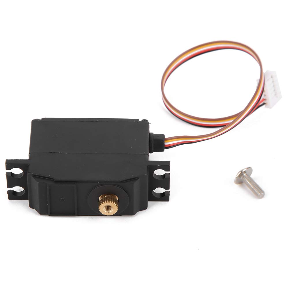 RC Car Servo, Durable Plastic Gear Servo for Wltoys 12428/12427 1/12 Scale Vehicle Upgrade Replacement, High-Performance 2-Wire Servo for Hobbyists, Racers, and DIY Enthusiasts