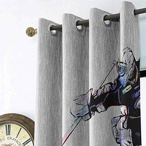 Hockey Kitchen Gromets Curtain And Valances Set Drapes For Living
