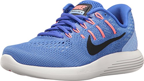 Nike Womens Lunarglide 8 Medium Blue/Black Aluminum Running Shoe 5.5 Women US