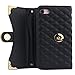 iPhone 6s Plus Case, iPhone 6 Plus Case,Silverback [Card Slot] Premium Leather Flip Cover Wallet Case with Strap & Gold Chain,Bling Crystal Magnet Clasp for Apple iPhone 6s/6 Plus 5.5 inch -Black