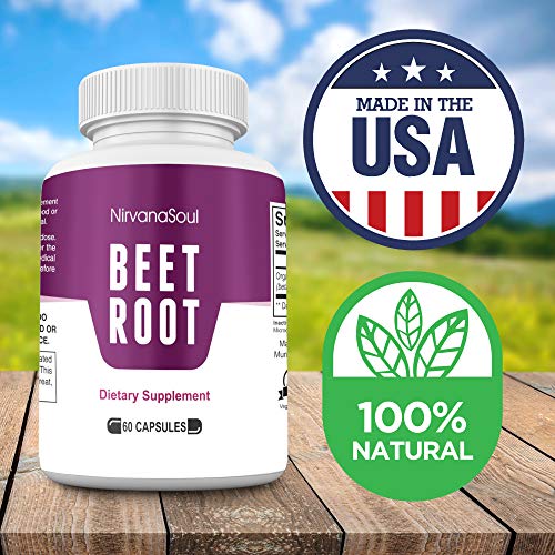 Beet Root Capsules 1300mg Made with Organic Beetroot Powder That