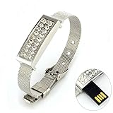 16GB Crystal Watch USB Flash Drive with (Silver)