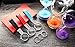 Mehr Classic Leather Valet Key Chain & Key Rings | Elegant, Timeless, Multi-ring Keychain - Red