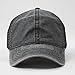 Vintage Washed Cotton Soft Mesh Adjustable Baseball Cap (Charcoal/Gray)