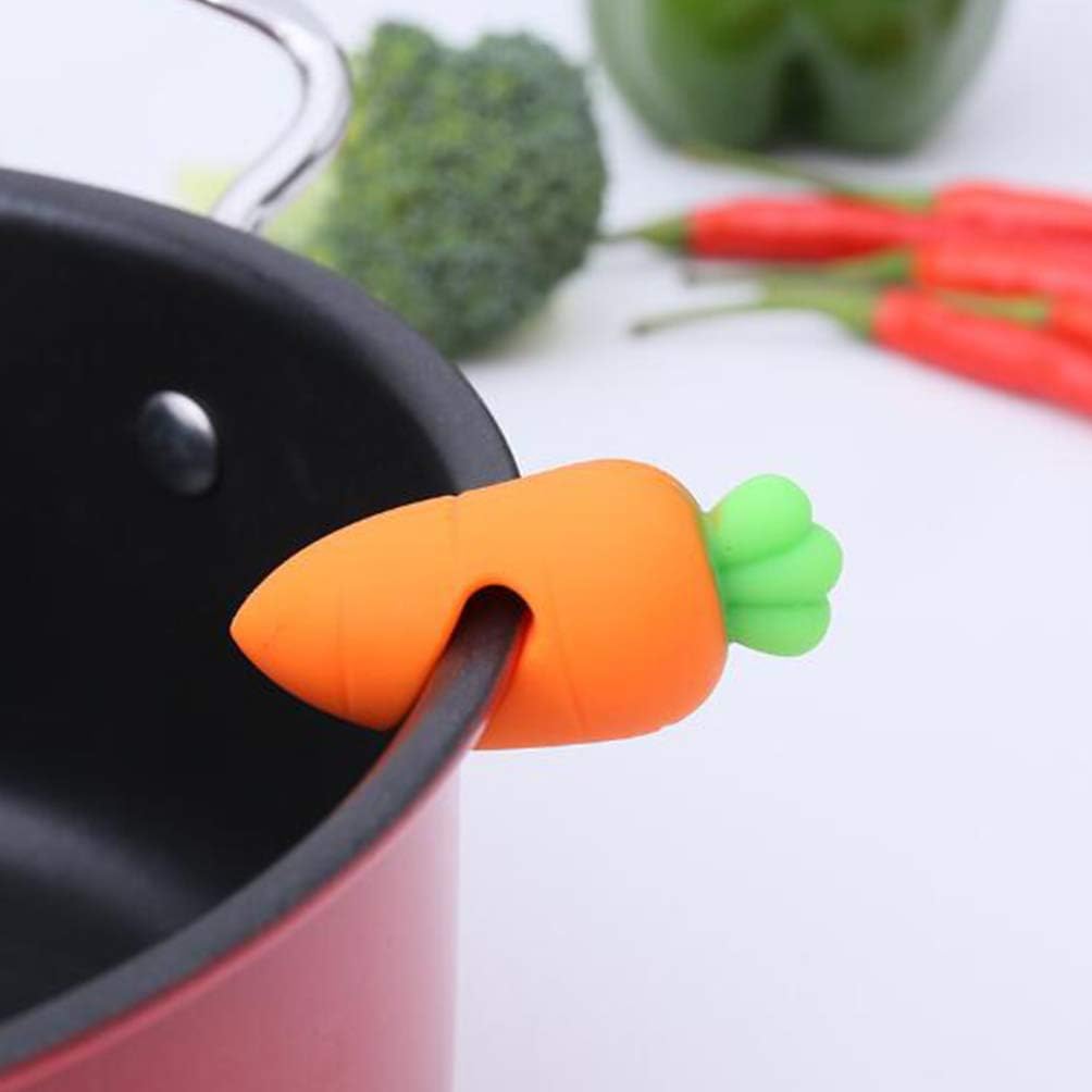 UPKOCH 4pcs Spill-proof Lid Lifter Lid Stand Silicone Heat Resistant Holder Keep The Lid Open Great Cooking Helpers Decoration for Kitchen Restaurant Cooking: Kitchen & Dining