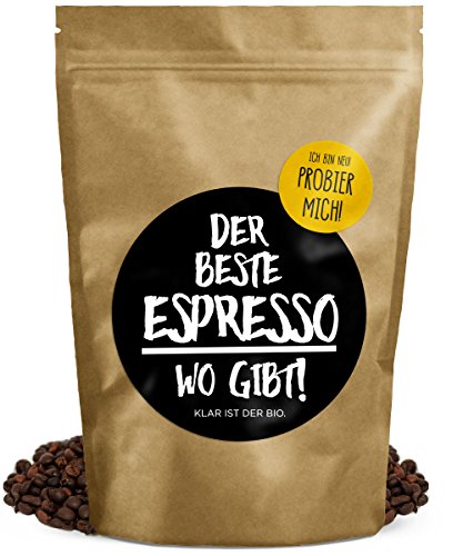 DER BESTE ESPRESSO WO GIBT! - 250g (Bohne) - Premium Bio Espresso - Fairtrade & Organic - Perfekte Crema - vollmundig im…