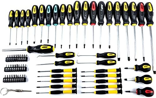 Jegs 69-pc Magnetic Screwdriver set Awls Torx Square Phillips Slotted Bits