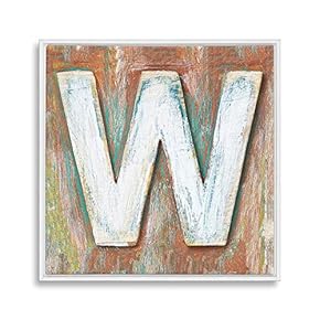 Framed Canvas Wall Art Alphabet Canvas Prints Home Artwork Decoration for Living Room,Bedroom - 16x16 inches
