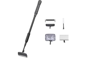 Carefree Fish 4IN1 Aquarium Cleaning Tools Long Handle Adjustable Length 18~24Inch Fish Tank Cleaner Kit Algae Scraper Scrubber Brushes Set