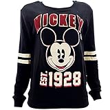 Disney - Women's Mickey EST 1928 Fleece Sweatshirts - Black