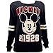 Disney - Women's Mickey EST 1928 Fleece Sweatshirts - Black