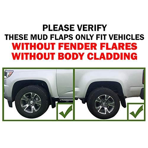 Red Hound Auto Heavy Duty Molded Mud Flaps Compatible with Chevy GMC