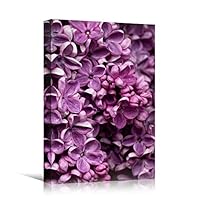 Canvas Wall Art Purple Petals Colorful Farmhouse/Country Floral Multicolor Patterns Photography - 12x18 inches