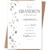 HEJOYN Grandson Birthday Card, Birthday Card & Gitfs for Grandson