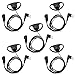 abcGoodefg® D Shape Earpiece Headset PTT Mic for Motorola Two Way Radio Walkie Talkie 2pin (5Pack)