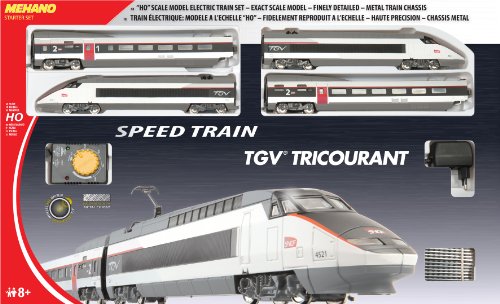 MEHANO TRAIN LINE - HO Scale Train Set - SPEEDTRAIN, TGV Tricourant SNCF