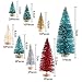 SATINIOR 60 Pieces Artificial Mini Christmas Tree Sisal Snow Trees Bottle Brush Christmas Trees Pine Trees Ornaments with Wooden Base for Christmas Party Home Decoration (6 Sizes, Multicolors)