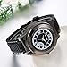JewelryWe Novelty Quartz Wrist Watch with USB Electronic Rechargeable Windproof Cigarette Lighter for Men (Black)