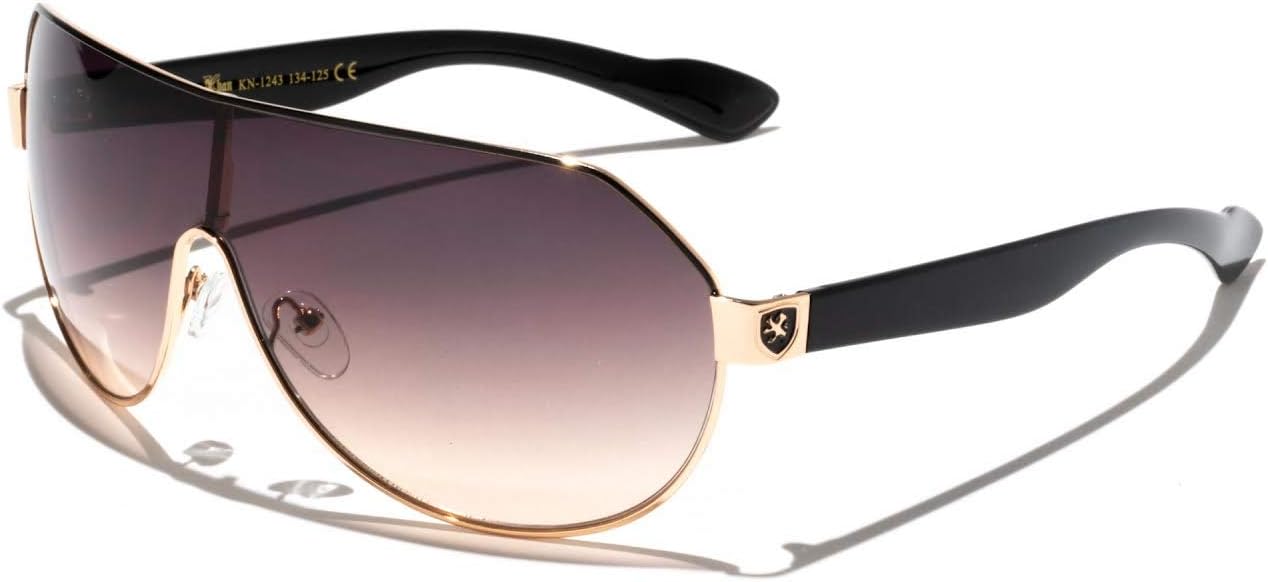 Men's Flat Top Sport Shied Aviator Sunglasses - Multiple Colors