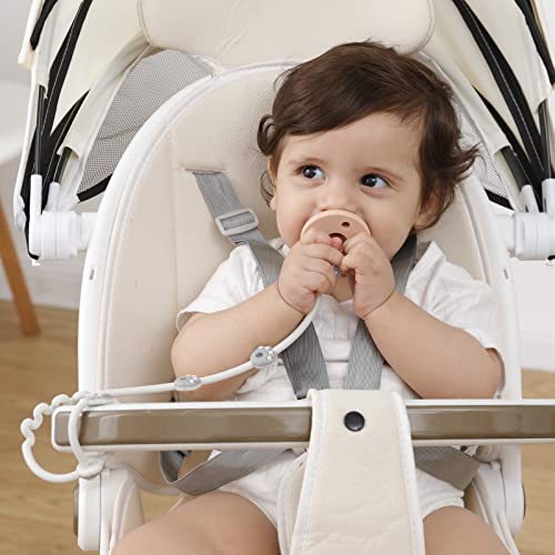 Toy Safety Straps 2PK Stretchable Silicone Adjustable Pacifier Clips