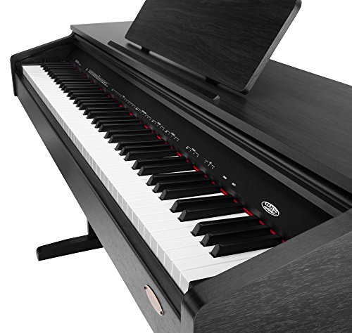 Classic-Cantabile-DP-210-SM-E-Piano-SET-inkl-Bank-Kopfhrer-Schule-Digitalpiano-88-Tasten-Hammermechanik-Kopfhreranschlsse-USB-Metronom-3-Pedale-Piano-fr-Anfnger-inkl-Noten-schwarz