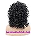 Short Afro Curly Synthetic Hair Wigs for Black Women Phoenixfly Natural Black Loose Curly Fluffy Shoulder Length Natural Looking Hair Wigs Heat Resistant Hair Replacement Wigs with Wig Caps