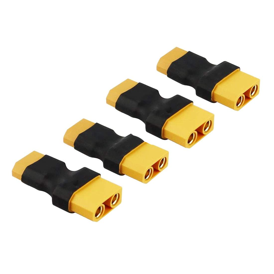 FLY RC 4PCS XT60 to XT90 Adapter XT60 Male to XT90 Female Connector Adapters No Wires RC LiPo Battery Connectors